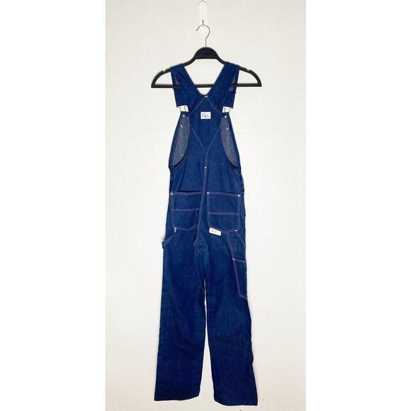 Rare Vintage NWT Dillo Women's Carpenter Blue Denim Jean Bib Overalls 90s Y2K 24 - Picture 2 of 16